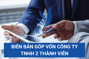 Biên bản góp vốn công ty TNHH 2 thành viên