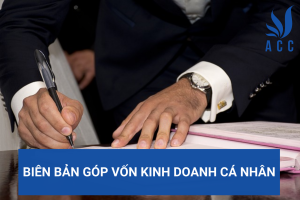 Biên bản góp vốn kinh doanh cá nhân