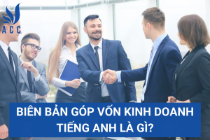 Biên bản góp vốn kinh doanh tiếng Anh là gì?