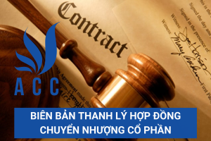 Biên bản thanh lý hợp đồng chuyển nhượng cổ phần