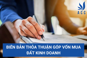 Biên bản thỏa thuận góp vốn mua đất kinh doanh