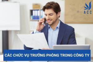 Các chức vụ trưởng phòng trong công ty