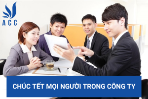 Chúc tết mọi người trong công ty