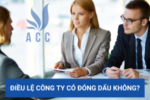 Điều lệ công ty có đóng dấu không?