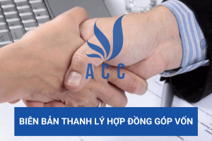 Biên bản thanh lý hợp đồng góp vốn
