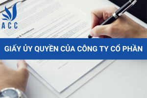 Giấy ủy quyền của công ty cổ phần