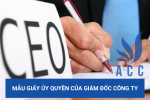 Mẫu giấy ủy quyền của giám đốc công ty