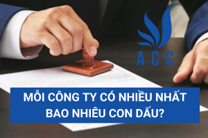 Mỗi công ty có nhiều nhất bao nhiêu con dấu?