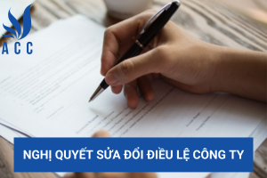 Nghị quyết sửa đổi điều lệ công ty