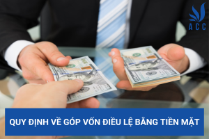 Quy định về góp vốn điều lệ bằng tiền mặt