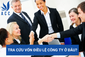 Tra cứu vốn điều lệ công ty ở đâu?