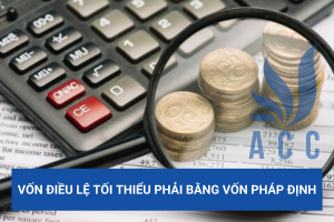 Vốn điều lệ tối thiểu phải bằng vốn pháp định