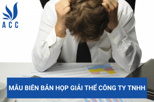 Mẫu biên bản họp giải thể công ty TNHH