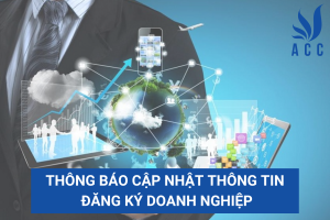 Thông báo cập nhật thông tin đăng ký doanh nghiệp