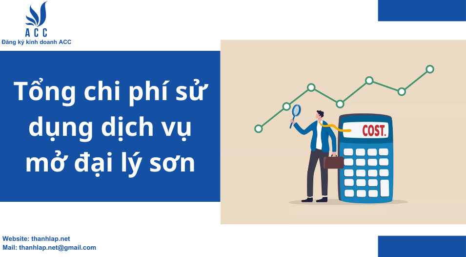 Tổng chi phí sử dụng dịch vụ mở đại lý sơn