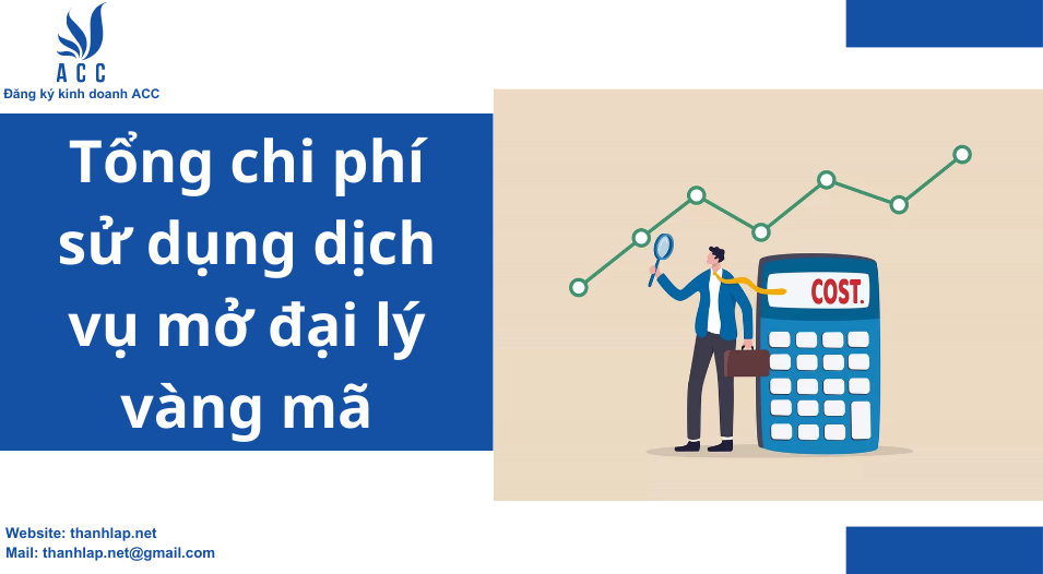 Tổng chi phí sử dụng dịch vụ mở đại lý vàng mã