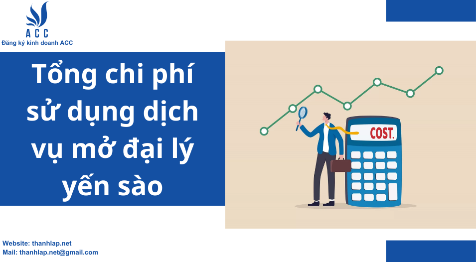 Tổng chi phí sử dụng dịch vụ mở đại lý yến sào