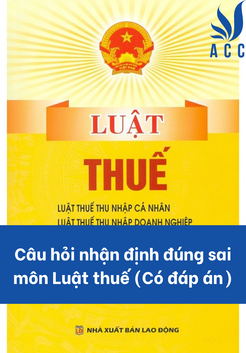 Câu hỏi nhận định đúng sai môn Luật thuế (Có đáp án)