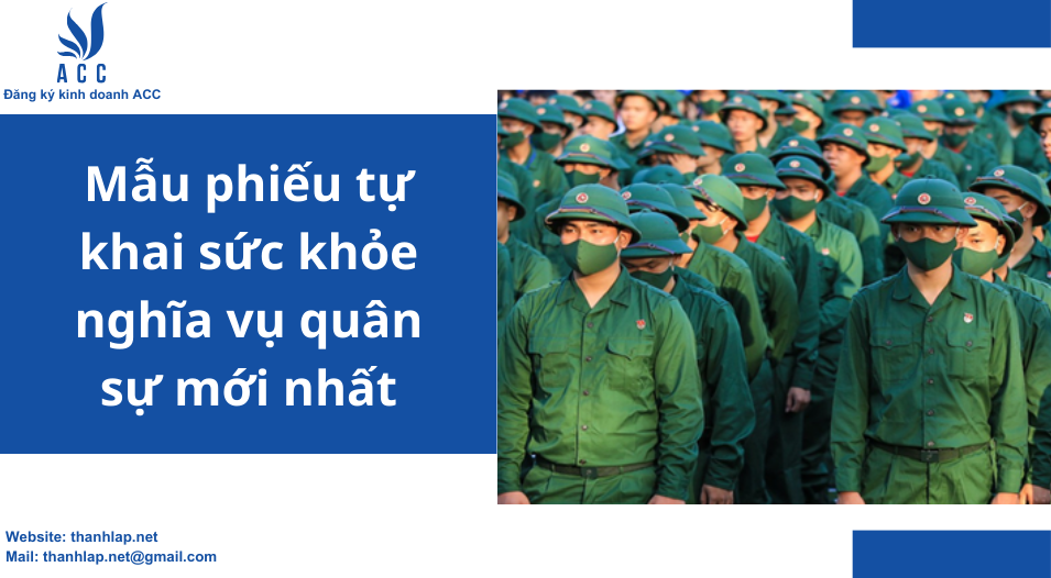 Mẫu phiếu tự khai sức khỏe nghĩa vụ quân sự mới nhất